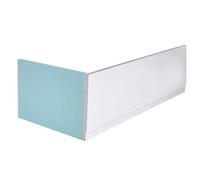 Polysan Plain - Panel frontal 130, derecho, 1300x590 mm, blanco 72741