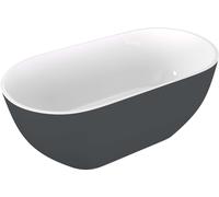 Polysan Reduta - Bañera exenta, 150x75 cm, antracita mate/blanco 71843.52