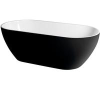 Polysan Reduta bañera exenta 171x81 cm oval blanco-negro-bicolor 72973