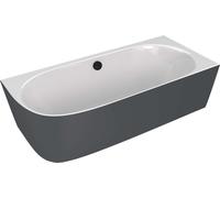 Polysan Sussi - Bañera 160x71 cm, derecha, antracita/blanco mate 90191R.52