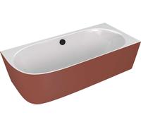 Polysan Sussi - Bañera 160x71 cm, derecha, marrón mate/blanco 90191R.72
