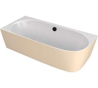 Polysan Sussi - Bañera 160x71 cm, izquierda, beige/blanco mate 90191L.82