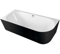 Polysan Sussi bañera de pared 160x70 cm oval blanco-negro-bicolor 80219L