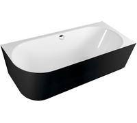 Polysan Sussi bañera de pared 160x70 cm oval blanco-negro-bicolor 80219R