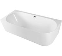 Polysan SUSSI L, bañera de esquina independiente, fabricada en mármol artificial, dimensiones 170x70x49,5 cm, color blanco