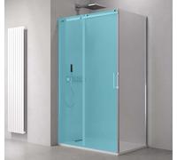 Polysan Thron - Mampara de ducha de 100 x 200 cm, Antidrop, cristal transparente/cromo TL3010