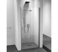 Polysan Zoom Line - Puerta de ducha de 90 x 200 cm, derecha, Antidrop, cristal transparente/cromo ZL4915R-03