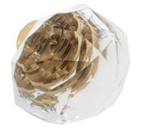 Pomo para muebles de zamak y cristal. Diámetro de 45 mm, acabado dorado. Juego de 25 unidades