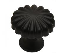 Pomo redondo de bronce antiguo para gabinete, estilo nórdico de aleación de aluminio para cajón de cocina, acabado antiguo café, 3 x 1,8 x 2,7 cm (negro)
