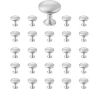 Pomos para armarios, paquete de 25, tiradores de 28 mm en aleación de zinc para cajones y puertas, pomos sólidos tipo seta para cocina, tiradores para cómoda, herrajes para armarios, alacenas, baños, 