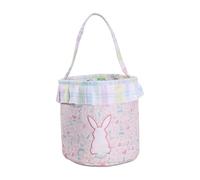 Pompón De Cestas De Pascua - De Tela Con Forma De Conejito De 25,5 X 21,5 Cm | Lindo Bolso De Conejo ? Decoración Navideña Para Niños Y Niñas | Almacenamiento De Bocadillos De Chocolate