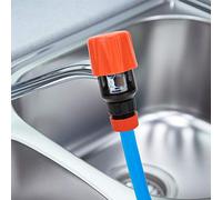 Pomya Conector de tubería, Conector de Manguera, Accesorios de riego, Adaptador de Grifo, Conector Universal de Cocina para jardín, Patio, hogar(Orange)