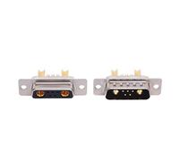 Pongnas Conector de Alimentación D SUB Conector de Montaje de Orificio Pasante 7W2 de Alta Corriente de 20 A con Clasificación IP68 para Vehículos Equilibrados - Juego Macho y Hembra