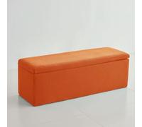 Pongpai Funda otomana para taburete plegable de almacenamiento, funda elástica para reposapiés con parte inferior elástica, protectores de muebles para dormitorio interior (naranja, 100 x 40 x 40