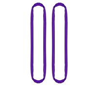 PONSA. 1t - 2m Eslinga Tubular/Redonda Violeta de Poliéster de Alta Tenacidad, de 1000kg de Resistencia y 2m lineales (4m Circunferencia) con Tratamiento Anticorte Ponsagard. (Pack 2 uds.)
