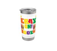 Ponte tu cray On It's The 100th Day Of School Funny Teacher Vaso térmico de acero inoxidable de doble pared