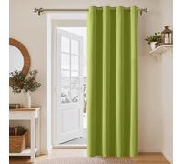 PONY DANCE Cortina Verde para Puerta,Opaca y Termica Aislante 1 Panel | 132x210cm(AnxAl),Curtain Blackout para Dormitorio/Salon,Bloquea Luz,Proteccion UV,Separador de Ambiente,con Ojales,OEKO-TEX