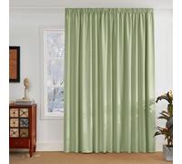 PONY DANCE Cortinas Opacas Termicas Aislantes Calor,3 Metros 1 Pieza | 300x245cm(AnxAl),Verde Caducifolio,Curtain Decorativa Grande para Salon/Dormitorio,Protecccion UV,con Fruncidas,OEKO-TEX