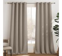 PONY DANCE Cortinas Salon Opacas 2 Piezas,Termicas Aislantes el Calor | 140x280cm(AnxAl),Arena,Cortinas Blackout para Habitacion Infantil,Proteccion UV,Bloquea Luz,con Ojales,OEKO-TEX