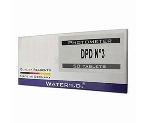 PoolLab 50 1.0 Tabletas de fotómetro DPD N° 3 para Cloro (Combinado/Total) y ozono/Pruebas