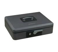 Arregui Caja caudales Popup C9736 con llave y pulsador, bandeja interior, 25 cm, gris grafito