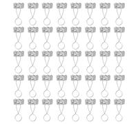 POPETPOP 100 Unidades Perchas Navideñas de Metal Tapas para Adornos de | Aleación de Aluminio E Hierro, Fácil Instalación y Ajuste, para Navidad y Fiestas, Plata