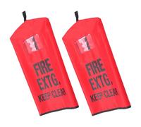 POPETPOP 2 Piezas Funda para Extintor de Incendios Cubierta de Extintor de Incendios Doméstico de Tela Roja Resistente a Arañazos Protección UV para Uso Industrial y Camión