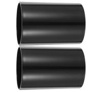 POPETPOP 2 Piezas Organizador de Cocina Redondo Negro de PP | Acabado Brillante, Bordes Redondeados y Superficie Lisa, Uso en Cocinas y Cafés, Limpieza Fácil