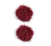 POPETPOP 2 Pompones Decorativos Suaves y Cómodos de Lana Artificial Tamaño 8-9 Cm para Zapatos y Sombreros Accesorios Ideales para Amigas