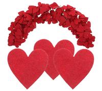 POPETPOP 200 Piezas Confeti de Corazón de Fieltro Corazones de Fieltro Rojo para Bricolaje, Manualidades, Decoración de San Valentín y Boda, para Tarjetas, Pasteles y Decoración del Hogar