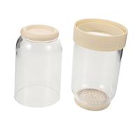 POPETPOP 2piezas Soportes De Viaje Para Cepillos De Dientes Vaso Transparente Vacío Para Enjuague Bucal Vaso Portátil Para Cepillo De Dientes Hogar y Viajes Fácil De Limpiar