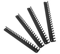 POPETPOP 4 Piezas Gancho de Metal Negro y Funcionalidad Versátil Multiusos con 20 Ganchos de Hierro Diseño Ahorrador de Espacio para Dormitorio y Sala