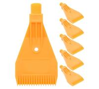 POPETPOP 6 Piezas Boquilla de Soplado Plana para Limpieza Industrial Ligera de Plástico Amarillo Diseño de Boca Ancha y Fácil de Instalar para Mangueras de Aire y Herramientas Neumáticas