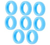 POPETPOP 8 Piezas Cubierta Protectora de Ruedas Maletas Cubrir Interior Durable Parachoques Funda para Ruedas de Maleta Cubiertas de Rueda de Equipaje de Silicona Gel de sílice Azul
