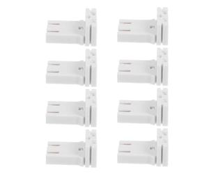 POPETPOP 8 Piezas Portalámparas Fluorescentes u Adaptador de Enchufe para Tubos Compacto y Resistente para Iluminación Oficinas y Pasillos Estrechos