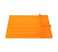 POPETPOP Alfombrilla de Silicona para Parrilla BBQ Portátil Drenaje de | Plegable para Guardar, Base Antideslizante, Ligera, Mantiene Ordenada la Zona, Uso Exterior y Camping