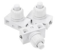 POPETPOP Botón Pulsador Bloqueo Automático Blanco, 3 Unidades, Interruptor Compacto para Reemplazo en Lámparas y Aparatos Eléctricos en Proyectos Caseros