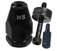 POPETPOP Cabezal de Tuerca para Remachadoras Neumáticas M5 Acero al Carbono Negro Pieza de Remachadora Neumática Conexión de Varilla y Roeamiento de Tuercas