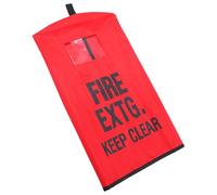POPETPOP Cubierta para Extintor de Incendios para Hogar, Funda de Tela Roja Ventana Transparente, Protección y Anticongelante para Vehículos y Patios