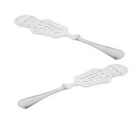 POPETPOP Cucharas de Absenta de Acero Inoxidable 2 Piezas Filtro para Cubitos de Hielo y Gotero para Cubitos de Azúcar, Diseño Elegante para Bares y Hogar