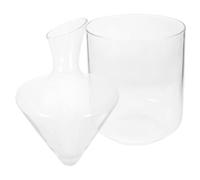 POPETPOP Decantador de Vino de Vidrio Cubitera para Hielo, Diseño Clásico y Moderno, Mejora la Experiencia de Bebida en Cenas y Reuniones