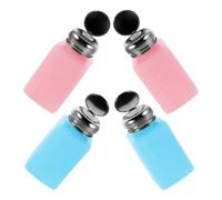 POPETPOP Dispensador Antiestático de Alcohol Set de 4 Unidades (2 Azul 2 Rosa) Bomba de Presión 200 Ml Botella Recargable Portátil y Fácil Recarga para Laboratorio y Uso Industrial