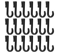 POPETPOP Ganchos de Cubículo Negros de Plástico Ancho de Pinza 2mm, Diseño Minimalista 100 Sujeción Firme y Estable para Organizar Oficina y Colgar Ropa