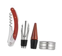 POPETPOP Juego de 3 Sacacorchos de Acero Inoxidable y Madera para Botellas de Vino Tinto en Fiestas y Bares