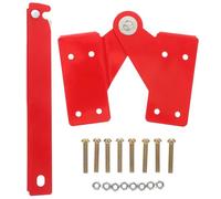 POPETPOP Juego de Bisagras para Escalera de Ático en Aleación de Aluminio y Hierro, Diseño Reforzado y Fácil de Desmontar para Uso en Ingeniería, 1 Set Rojo