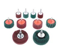 POPETPOP Kit de 10 Piezas de Ruedas Abrasivas Mango para Pulidora de Ruedas, Material Hierro y Estropajo, Buena Elasticidad y Disipación de Calor para Pulido y Lijado de Aluminio y Metal