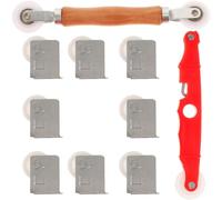 POPETPOP Kit de Reparación de Mosquiteros, Herramienta de Instalación de Pantalla, Rodillo de Pantalla Cojinete, Plástico Metal Madera, para Malla de Ventana y Puertas de Patio y Porche