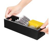 POPETPOP Organizador de Bolsas de Té de Madera Diseño Multi Compartimentos y Superficie Lisa, Caja para Infusiones Amplia Capacidad para Cocina o Escritorio