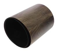 POPETPOP Papelera Redonda Imitación Madera de 8l, Ligera Gran Capacidad, Adecuado para Cocinas y Establecimientos Diseño Vintage Elegante y Sofisticado