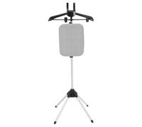 POPETPOP Perchero de Planchado Telescópico de Pie Tabla Integrada, Negro